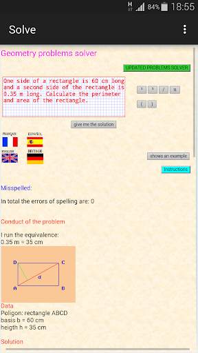 Geometry problems solver screenshot 1