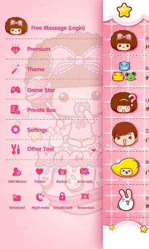 GO SMS LOVE CANDY MOCMOC THEME screenshot 5