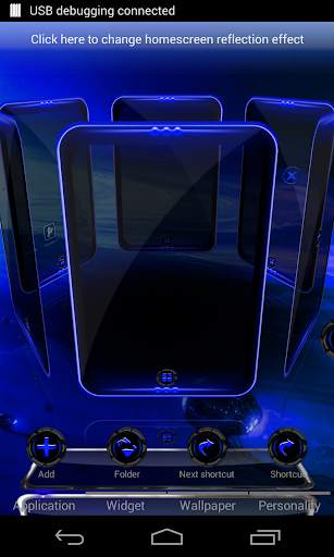 Alien Blue Next Launcher theme screenshot 6