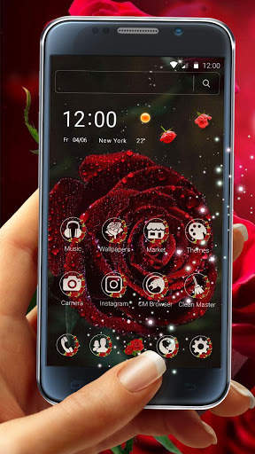 Rose Launcher Theme With 3D Live Wallpaper screenshot 1
