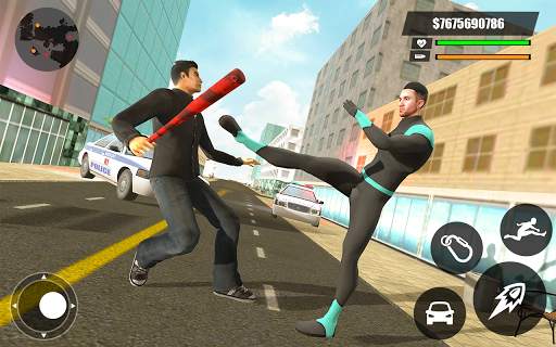 Green Rope Hero Crime City Games – Gangstar Crime screenshot 1