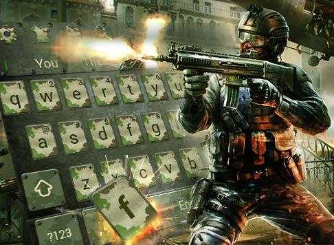 3D Army Camo Keyboard Theme screenshot 5