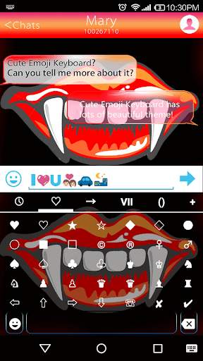 Vampire Emoji Keyboard Theme screenshot 3