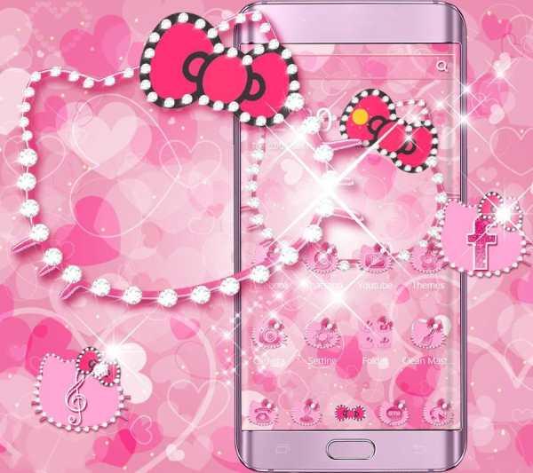 Pink Kitty Diamond Theme screenshot 1