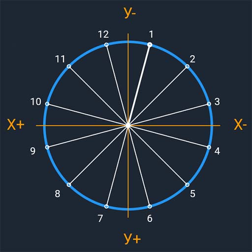 Coordinates cnc icon