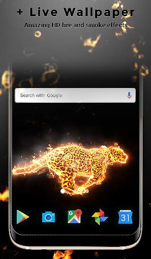 Cheetah Fire Animated Keyboard   Live Wallpaper screenshot 4