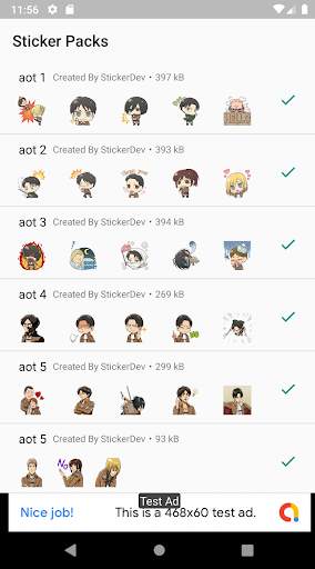 Attack On Tittan Sticker WA screenshot 1