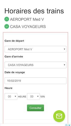 Schedules of Trains Morocco screenshot 1