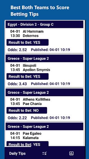 BTTS Betting Tips Daily Bets screenshot 2