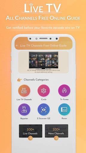 Live TV Channels Free Online Guide screenshot 1