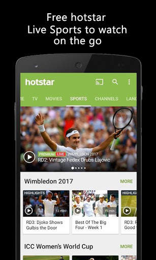 Hotstar Free Live Cricket - Free Movies Streaming screenshot 4