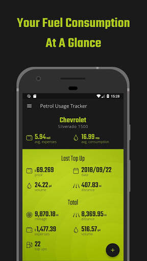 Fuel Usage Tracker screenshot 1