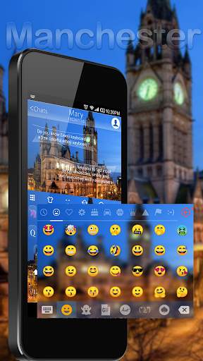 Manchester Emoji Keyboard Theme  Live Wallpaper स्क्रीनशॉट 2