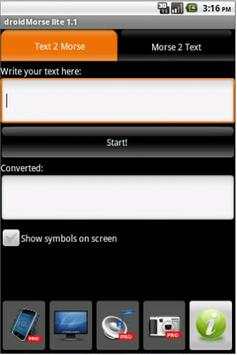 droidMorse lite screenshot 1