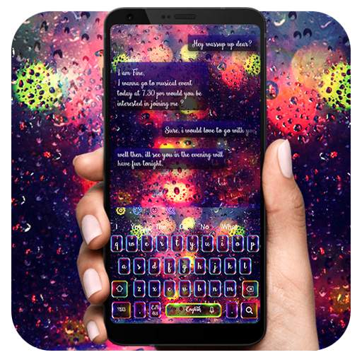 Luminous Water Drops Keyboard 10001002