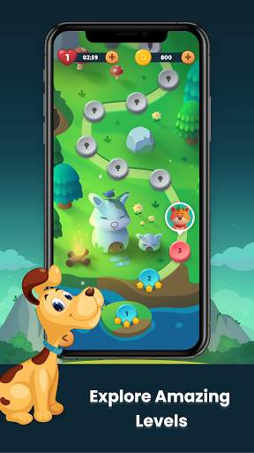 Angry animal pop bubble shooter screenshot 1