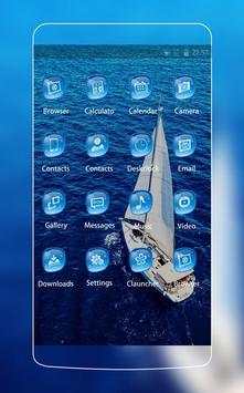 Sailboat at Sea: Blue Sailing Theme Background HD screenshot 2