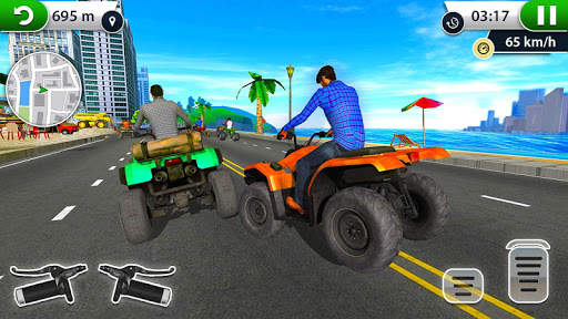 ATV City Traffic Racing Games 2019 screenshot 7