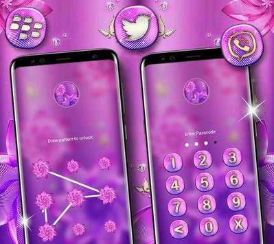 Pink Purple Flower Launcher Theme screenshot 3