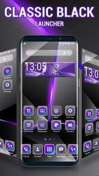 Black style launcher theme &wallpaper screenshot 1