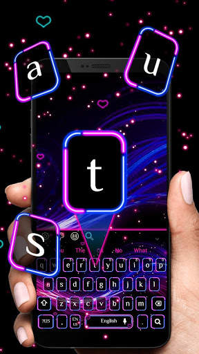 Neon Glisten Keyboard Theme screenshot 2