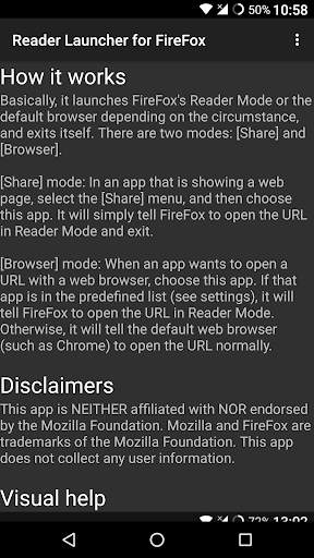 Reader launcher for FireFox screenshot 1