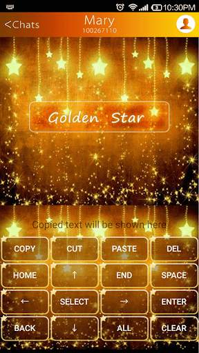 Golden Star Emoji Keyboard screenshot 3