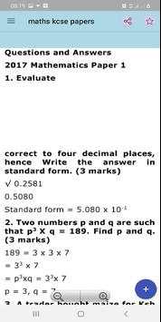 MATHEMATICS K. C. S. E PASTPAPERS & ANSWERS скриншот 5