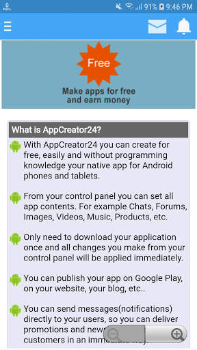 Make Apps Earn Money - 100% Free Apk Creator screenshot 1