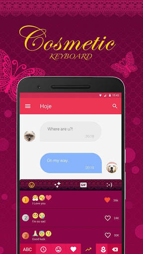 Cosmetic Girl Keyboard Theme screenshot 3