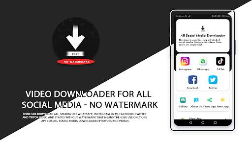Vid Downloader for all Social Media - No Watermark screenshot 1