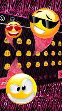 Pink Zebra Keyboard Theme screenshot 3