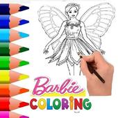 BARBIE DOLL COLORING icon