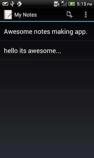 My Notes screenshot 1