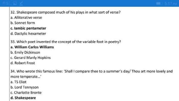 MCQS Of English Literature With Answers скриншот 4