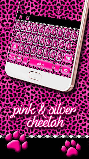 Glitter Pink Leopard Keyboard Theme screenshot 2