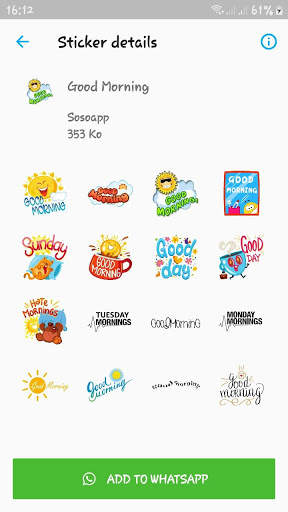 Good Morning Stickers скриншот 2