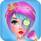 Cute Girl Face Makeover Spa Makeup Salon icon