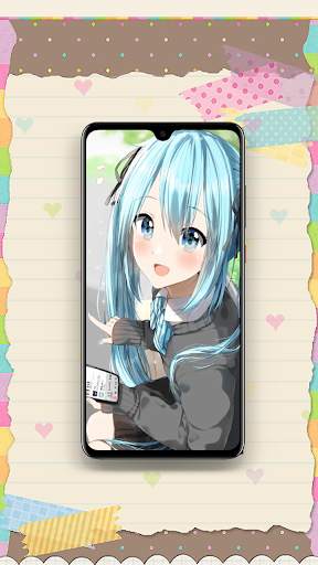 Cute  Anime Schoolgirl Live Wallpaper HD 4K screenshot 6