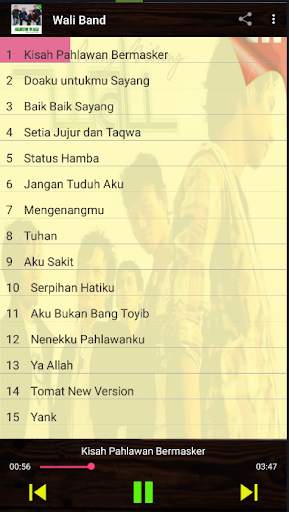 50  Lagu Populer Wali Band Offline screenshot 2