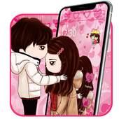 Cute Pink Love Couple Theme 1.1.3