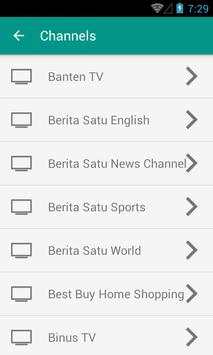 Indonesia TV Channels स्क्रीनशॉट 2