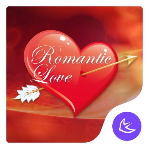 Red heart lovely-APUS Launcher 618.0.1001