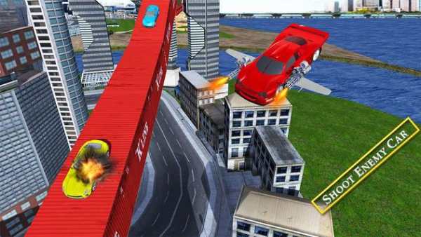 Futuristic Flying Muscle Car Shooting Simulator 3D screenshot 2