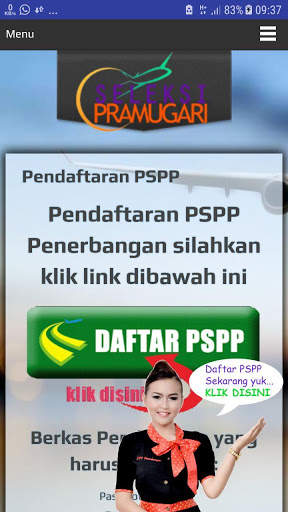 Pendaftaran PSPP Penerbangan screenshot 2