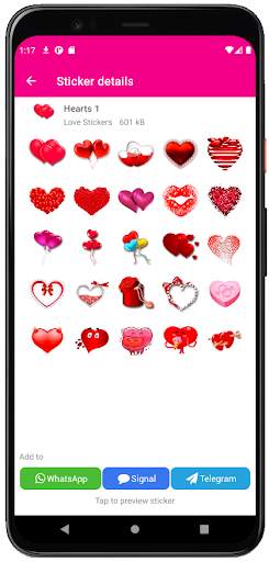 Love stickers for Whatsapp, Telegram and Signal screenshot 2