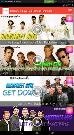 Backstreet Boys Top Famous Ringtones screenshot 2