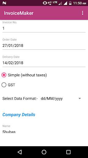 Invoice Maker screenshot 1