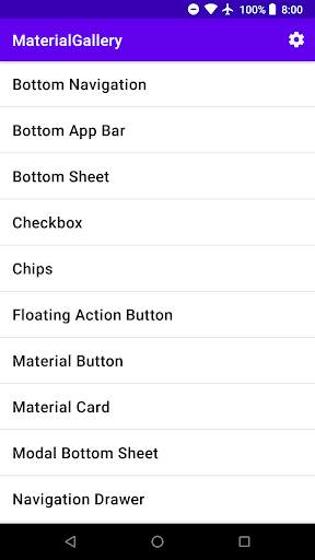 Material Components Gallery screenshot 1