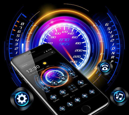 Racing Neon Speedometer Theme screenshot 2